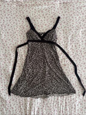 Y2K Tie Back Mini/ Midi Dress